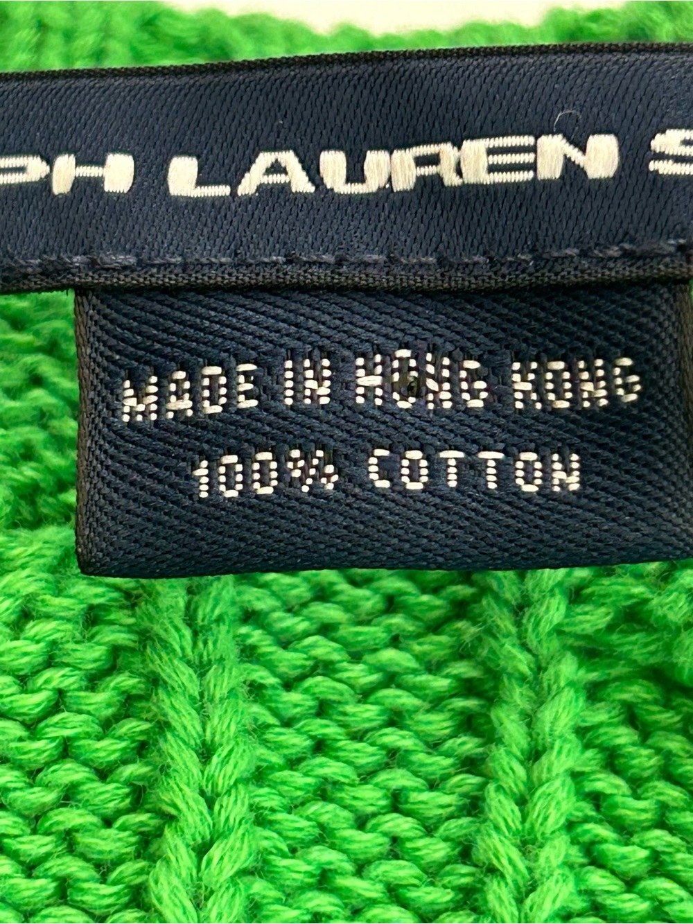 Vintage Ralph Lauren Sport Cable Knit V Neck Sweater
Green
Pink Pony
Hong Kong
L - Picture 6 of 10